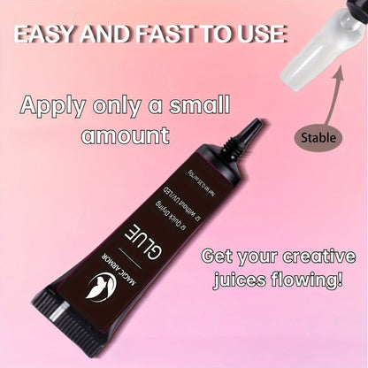 Press On Nail Glue and Remover Kit with 10g Clear Drying Adhesive for Acrylic and False Nails