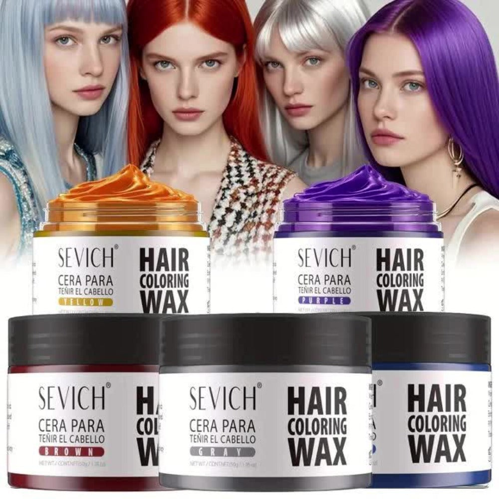 Instant Color Hair Wax 10 Shades – Temporary Hair Dye Wax Strong Hold Styling for Parties, Cosplay, Festivals & Halloween, Easy Wash Out
