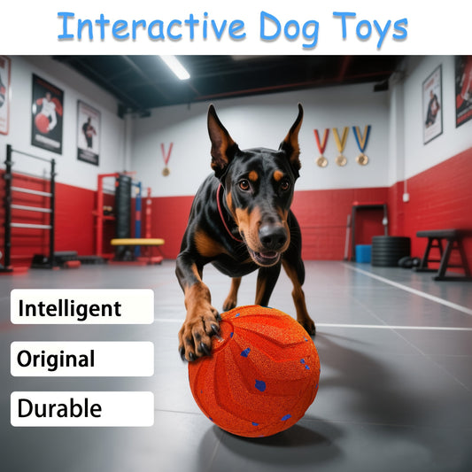Interactive Dog Ball Toy USB Rechargeable – Automatic Bouncing Rolling Spinning Ball with Sleep Mode & Tap-to-Play