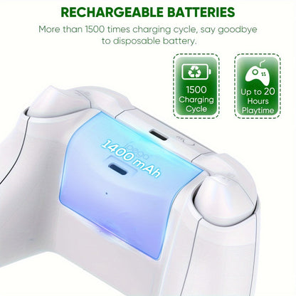RGB Console Stand Compatible with Xbox Series S, Dual Controller Charging Bays and Two 1400mAh Battery Packs