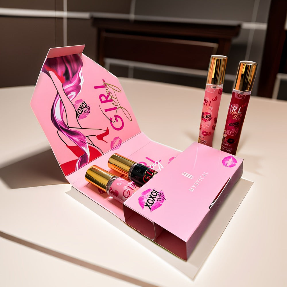 Women's Perfume Gift Set 4 Piece Travel Size Spray Kit – MYSTICAL Long Lasting Fresh Floral Scent Unisex Fragrance for Her Birthday