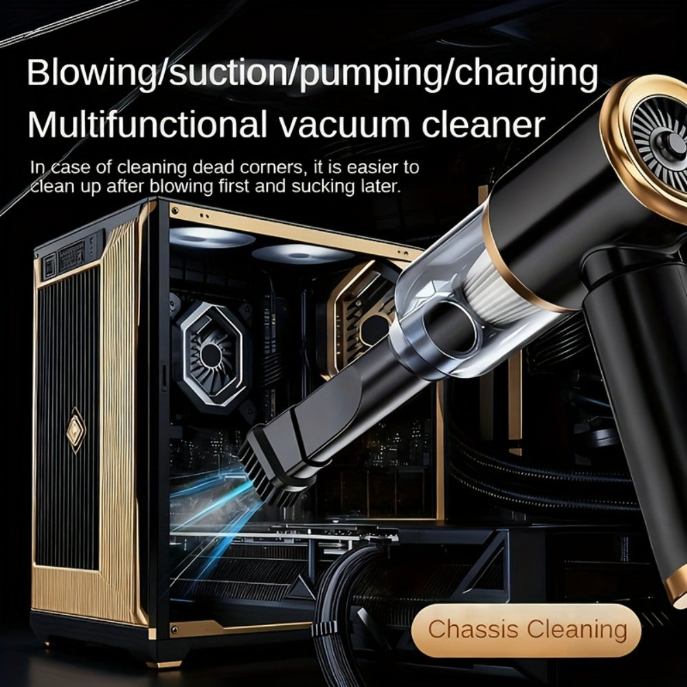 2-in-1 Handheld Vacuum Blower USB Rechargeable Cordless Mini Vacuum Cleaner Blow Suction Mode for Entryways, Bedrooms and Living Spaces