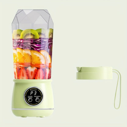 Portable Juicer USB Rechargeable with LED Display - Handheld Personal Blender for Smoothies, Juice & Ice Crush