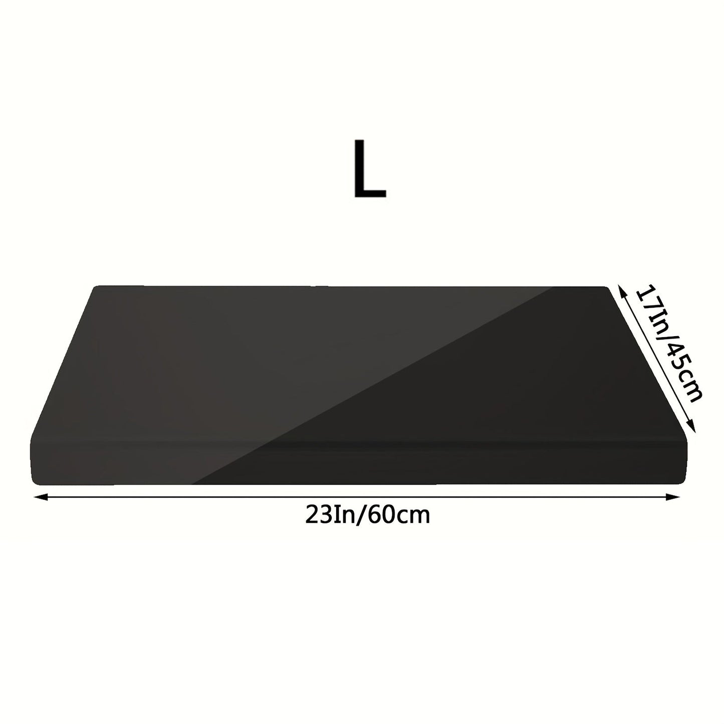 Acrylic Cutting Board Large Anti-Slip 17x23 Inch – Clear & Black Countertop Protector for Kitchen & Restaurant