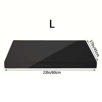 Acrylic Cutting Board Large Anti-Slip 17x23 Inch – Clear & Black Countertop Protector for Kitchen & Restaurant