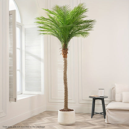 Large Artificial Palm Tree 7ft 8ft 9ft, UV Resistant Faux Tropical Palm Tree with Realistic Leaves for Outdoor Patio Garden Yard