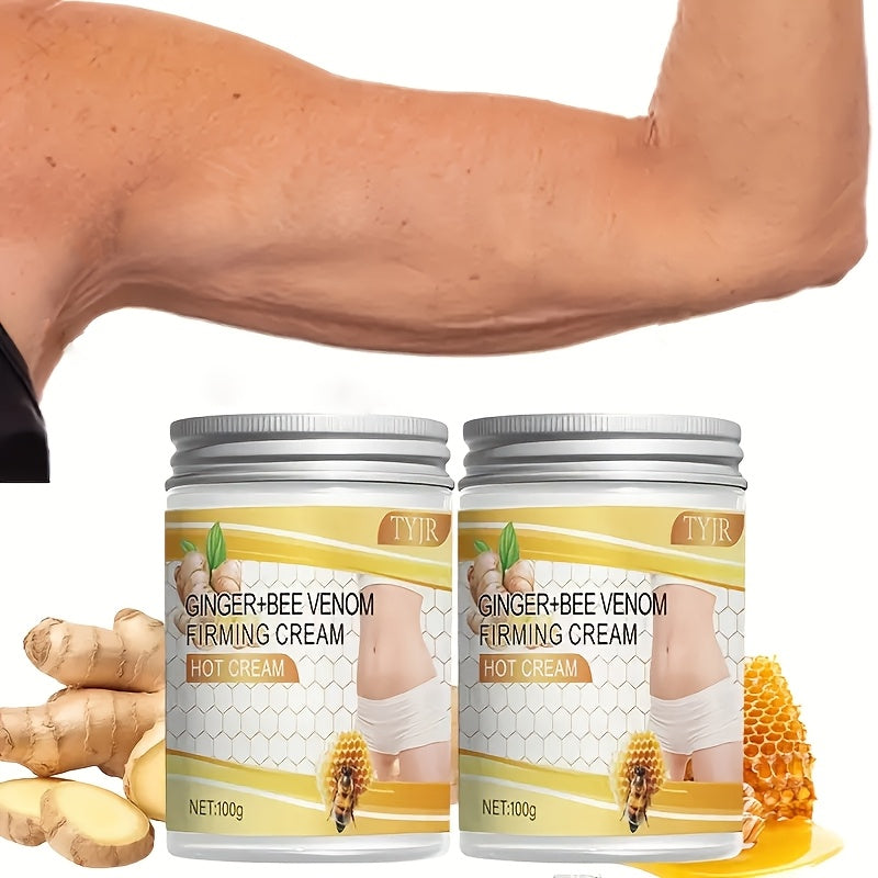 Glycerin Vitamin E Body Firming Cream 2pcs 100g Each Moisturizing Toning Lotion Skin Tightening Elasticity Nourishing Daily Care for Abdomen