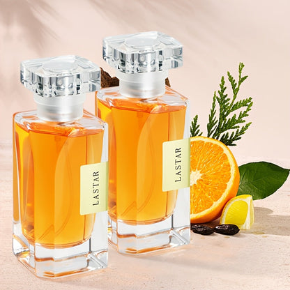 LASTAR Citrus Eau de Parfum Spray with Orange, Jasmine, Geranium, Cedar and Amber Notes in One- or Two-Bottle Sets