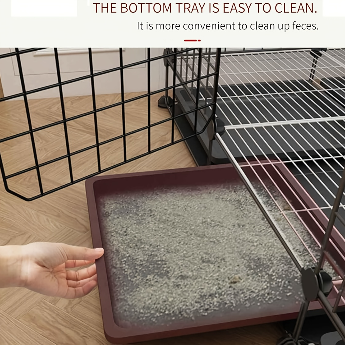 Small Animal Playpen & Pet Cage with Removable Tray, Indoor Outdoor Enclosure for Rabbits, Chickens