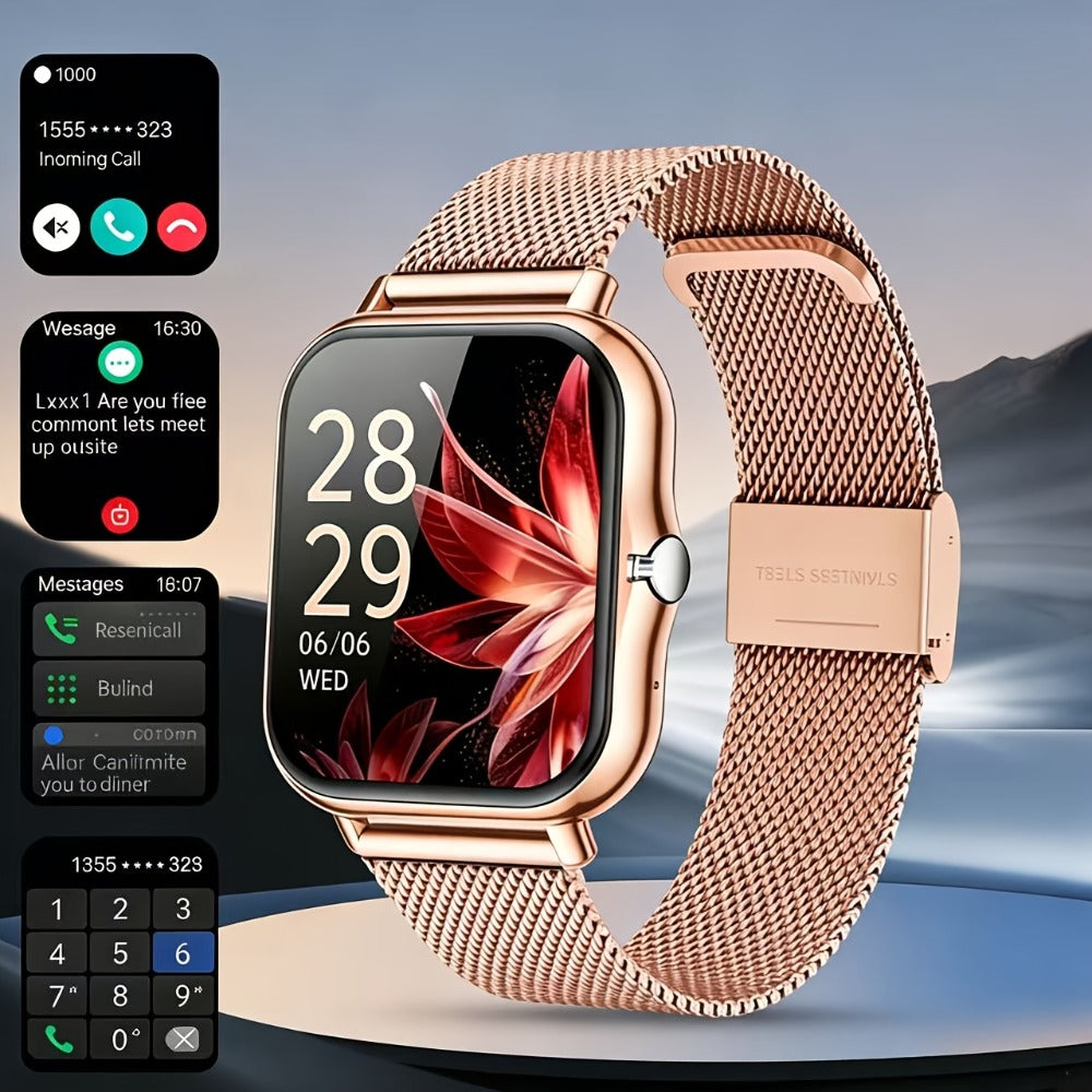 Smartwatch with Calling, Heart Rate and Sleep Displays, Sport Modes and Magnetic Charging for Daily Wear