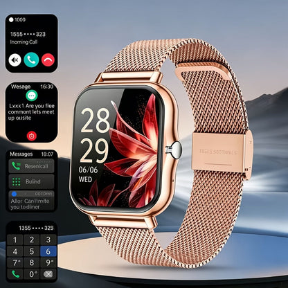 Smartwatch with Calling, Heart Rate and Sleep Displays, Sport Modes and Magnetic Charging for Daily Wear
