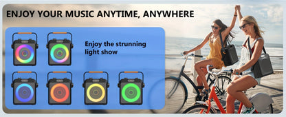 JYX T19-T Karaoke Machine for Adults with 2 Microphones & RGB Light Show – Wireless Bluetooth Speaker