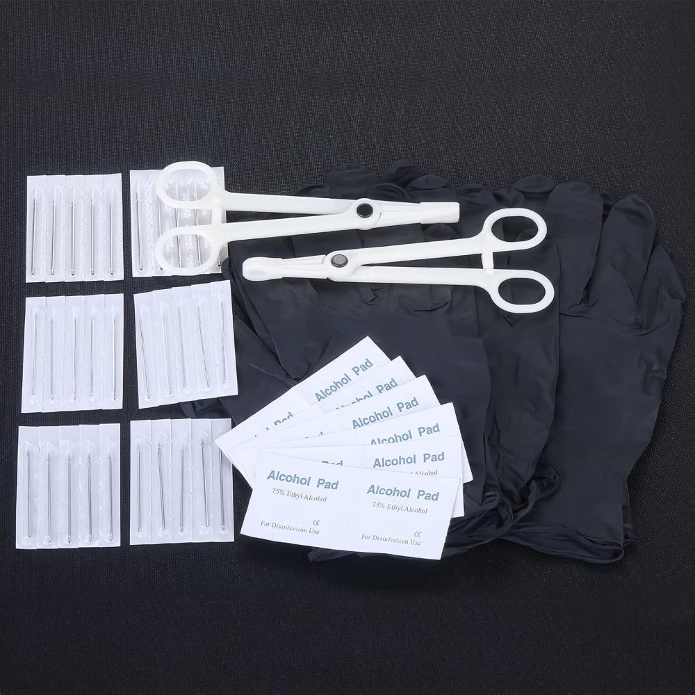 Body Piercing Jewelry Set 116pcs Stainless Steel, 14G 16G Mix BCR CBR Labret Lip Rings, Cartilage Daith Earrings