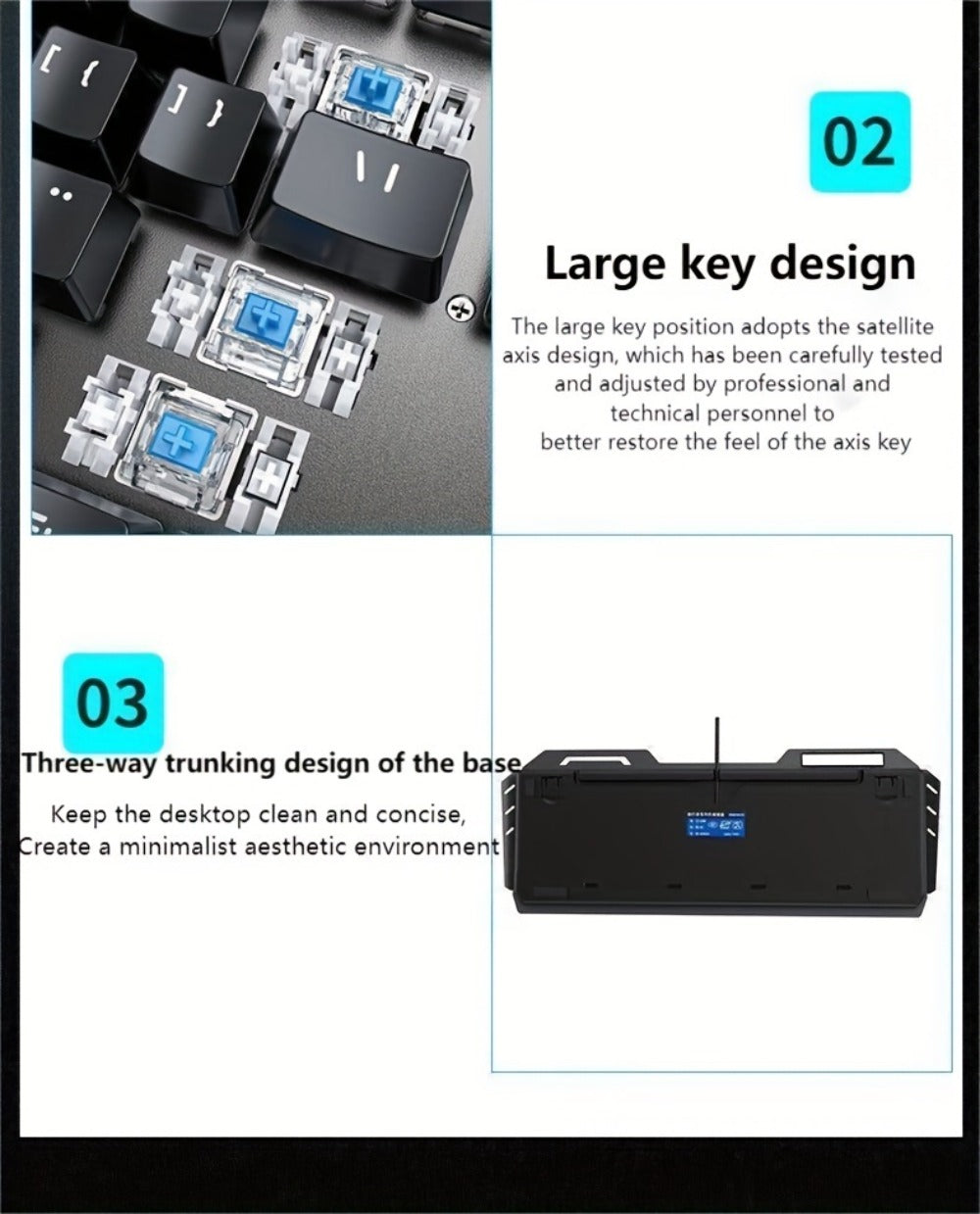 Gaming Keyboard Wired 104 Keys Full Metal Panel – LED Color Backlight, Multimedia Knob, Faux Mechanical Feel, USB