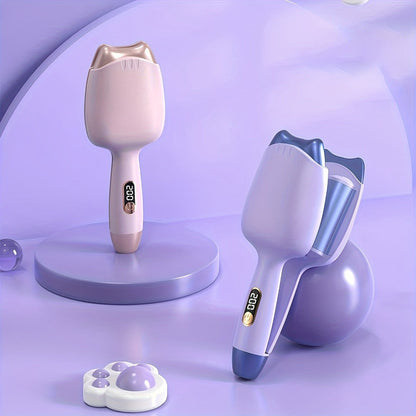 32mm Curling Iron Negative Ion Mini Portable Cat Ears Curler 3-Heat Settings Fast Heating, for Home, Travel and Salon Hair Styling