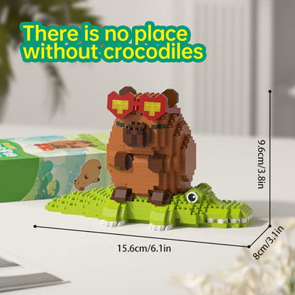 Capybara Micro Brick Building Set 562pcs Collector Edition – Miniature DIY Assembly Desk Decor Stress Relief Toy for Kids Teens Adults