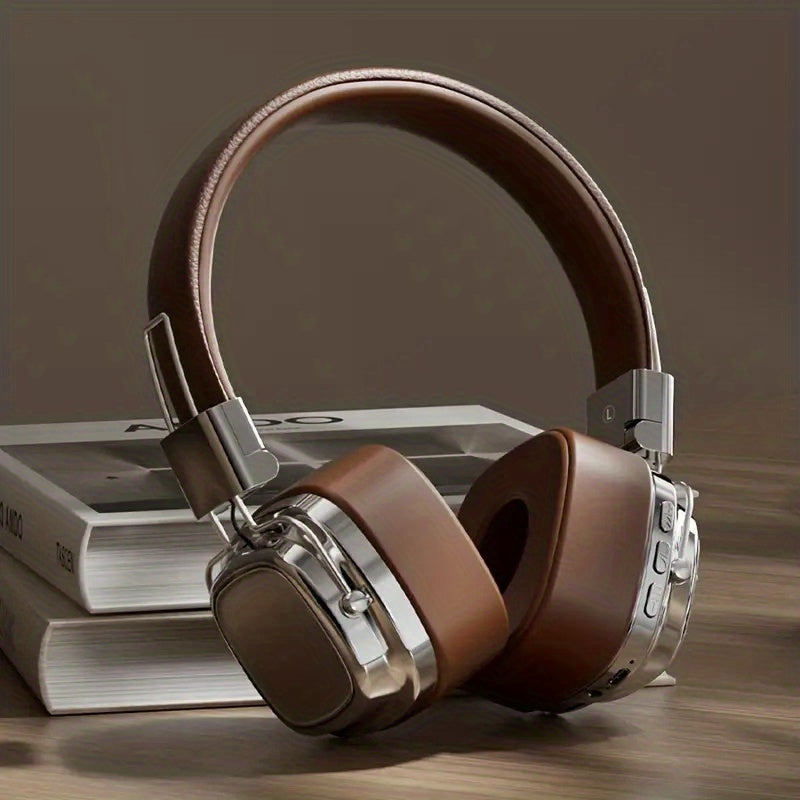 Semi-Open Over-Ear Headphones with Wired and Wireless Modes, Retractable Cable, Type-C Charging and Three Colors