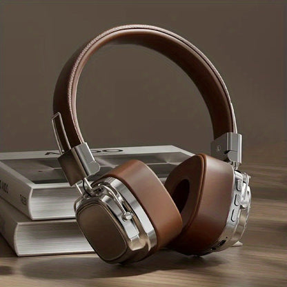 Semi-Open Over-Ear Headphones with Wired and Wireless Modes, Retractable Cable, Type-C Charging and Three Colors