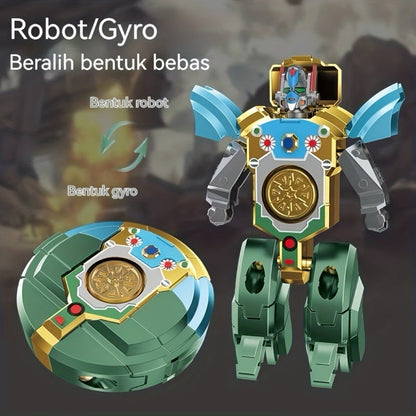 Deformation Robot Fingertip Gyro Fidget Spinner, Creative Finger Gyroscope Toy for Kids & Adults