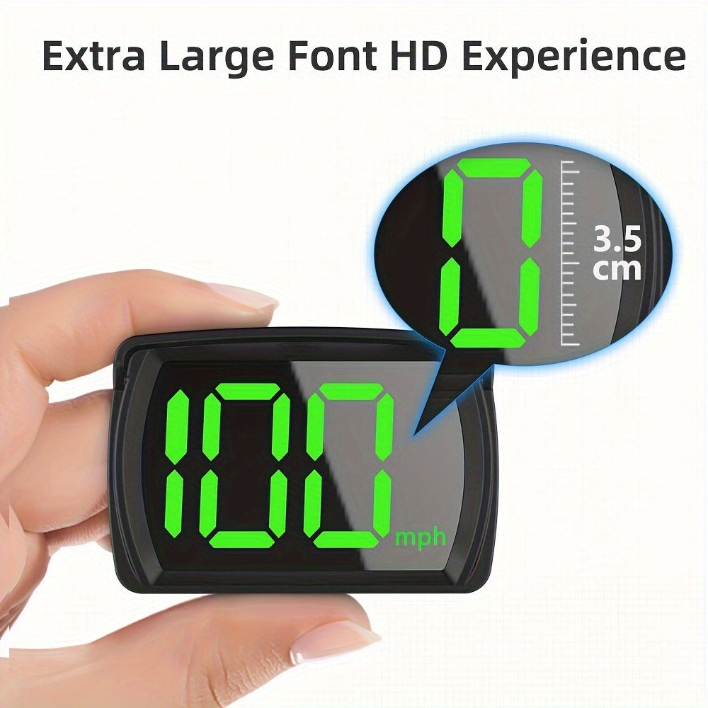 Car HUD Head Up Display OBD2 + GPS Speedometer 3-Inch Windshield Projector, Real-Time Speed MPH, Universal Fit for Cars Trucks Buses Bikes