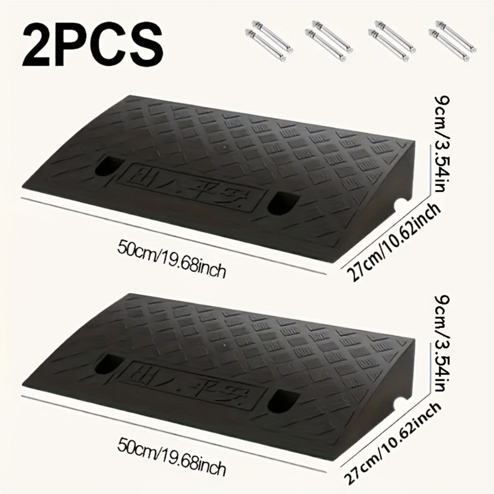 Curb Ramp Plastic Portable for Car SUV Motorcycle Bike Wheelchair Scooter Driveway Sidewalk for Entryways, Bedrooms and Living Spaces