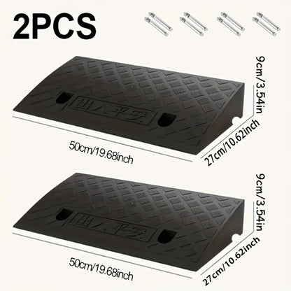 Curb Ramp Plastic Portable for Car SUV Motorcycle Bike Wheelchair Scooter Driveway Sidewalk for Entryways, Bedrooms and Living Spaces