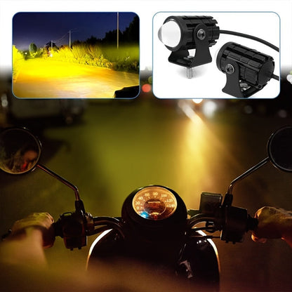 Dual-Color LED Vehicle Work Light Set, Two-Piece 8–80 V Pair with 6000 K White and 3000 K Yellow Output