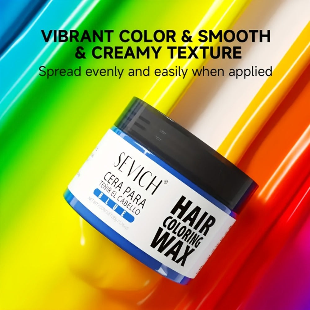 Instant Color Hair Wax 10 Shades – Temporary Hair Dye Wax Strong Hold Styling for Parties, Cosplay, Festivals & Halloween, Easy Wash Out