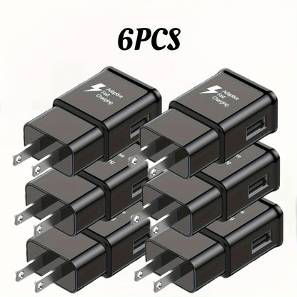 USB Wall Charger Compatible with Samsung Galaxy S25 S24 S23 S22 S21 S20 S10 S9 S8 S7 Note 10 - Adaptive 5V 2A Fast Charging