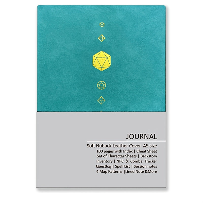 DnD Campaign Journal for D&D 5e & 5R Players, RPG Notebook with Character Sheets, Spell Tracker, Quest Log