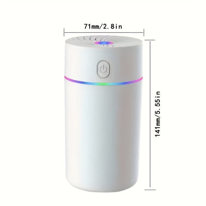 USB Cool Mist Humidifier with Color-Changing Night Light, Portable Desktop Car Aromatherapy Humidifier Nano Fine Mist Facial Steamer