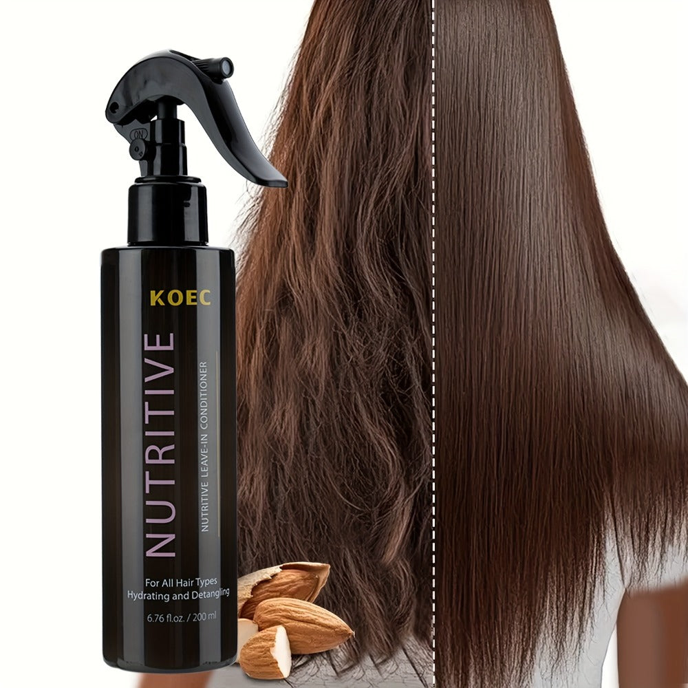 Keratin Biotin Leave-In Conditioner 6.76oz, Anti-Frizz Detangler with Argan Oil & Plant Extracts
