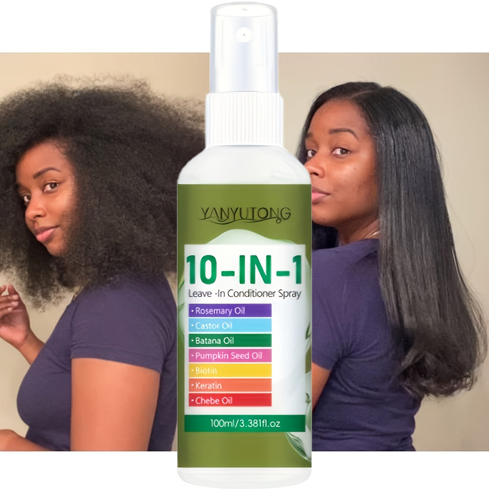 10-in-1 Hair Treatment Spray 100ml with Argan Oil Batana and Rosemary - Anti-Breakage Split for Bath Time, Home Spa and Personal Care