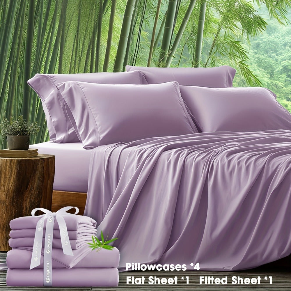 Viscose-Derived Blend Sheet Set with 4- or 6-Piece Packages, 11 Colors and Four Bed Size Options