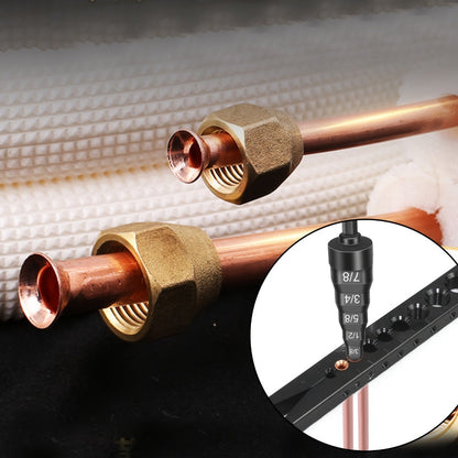 Copper Pipe Tube Expander Swaging Drill Bit Set 6-in-1 HVAC Tool 1/4 3/8 1/2 5/8 3/4 7/8 Inch for Entryways, Bedrooms and Living Spaces