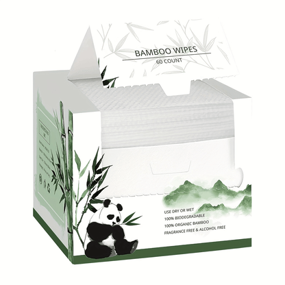 Disposable Facial Towels Bamboo Viscose Fiber Extra Thick Soft Cleansing Makeup Removal Face Towels for Sensitive Skin Travel 10x12 Inches