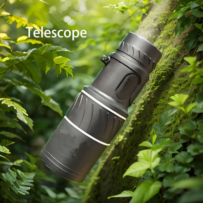 High Power Monocular Telescope with Smartphone Adapter and Tripod, BAK4 Prism HD Monocular for Bird Watching Wildlife Viewing Hiking