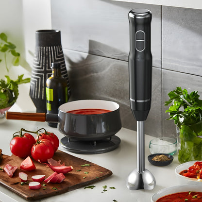 400W Immersion Blender with Two-Button Control, Detachable Shaft and 38 cm Black Handheld Body