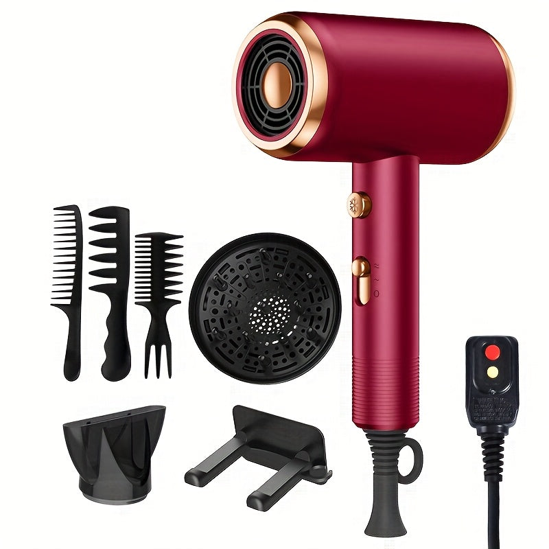 Ionic Hair Dryer 1600W with Diffuser Concentrator Nozzle 2 Speed 3 Heat Settings Cool Shot, for Home, Travel and Salon Hair Styling