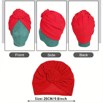 Boho Turban Headbands for Women 5 Pack – African Indian Style Twisted Knot Knit Hair Wrap Hat Retro Ethnic Fashion Head Scarf Baotou Cap