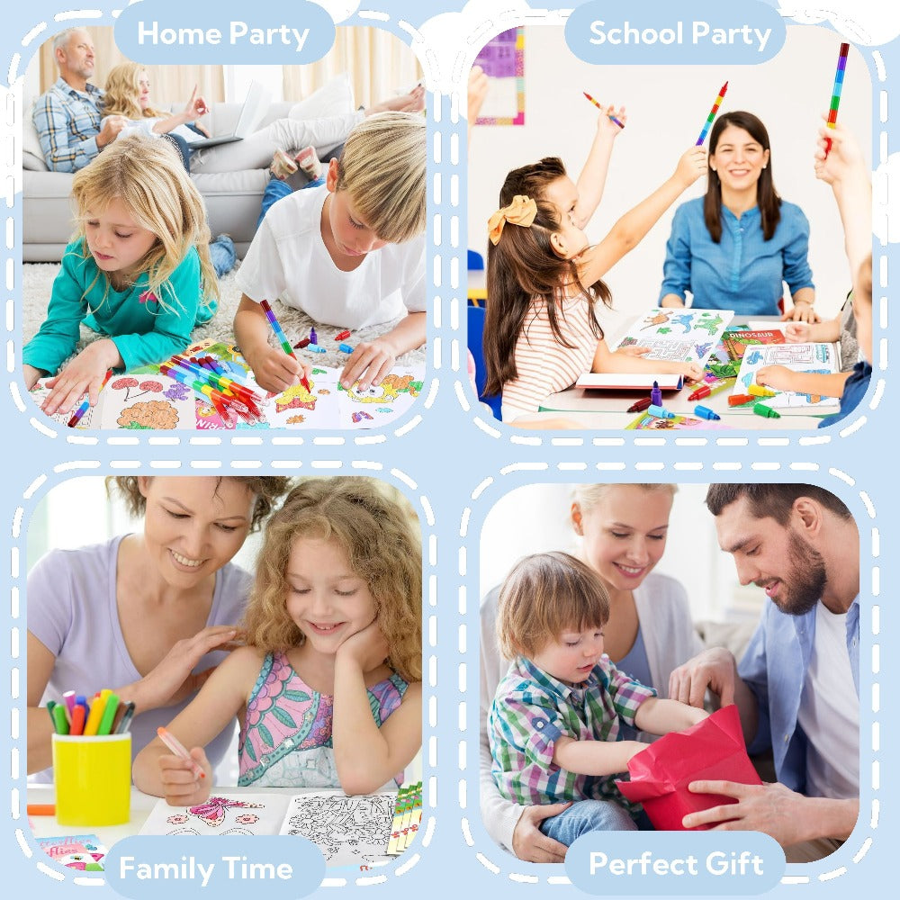 Bulk Coloring Books for Kids 26 Pack – Dinosaur Mermaid Animal Themes Party Favors Goodie Bag Stuffers for Birthday Classroom Halloween