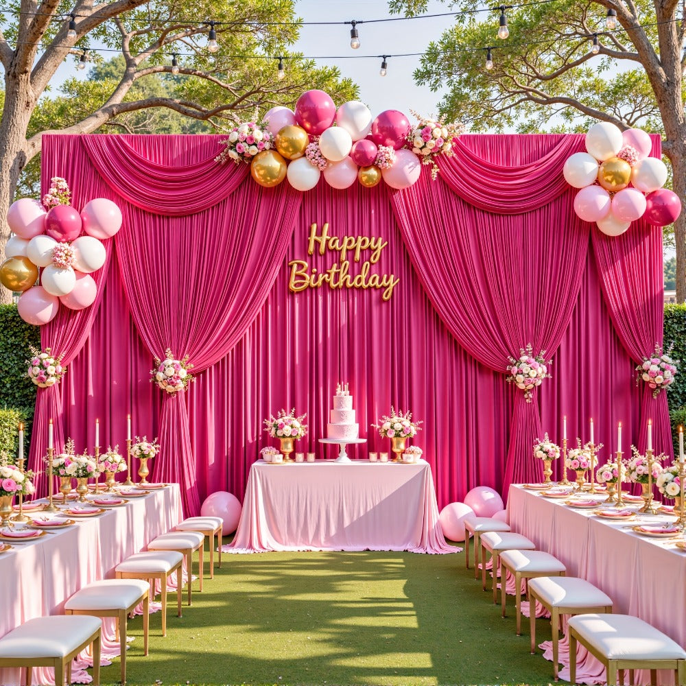 Photography Backdrop 4-Pack 5x10ft Polyester Spandex Background Cloth | Wrinkle-Resistant, Soft & Smooth with Pole Pockets | Wedding