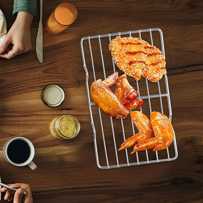 Cooling Rack 2pcs, Heavy Duty Carbon Steel Baking Rack for Cookies, Cakes and Roasting, Oven Safe Wire Rack for Grilling Turkey