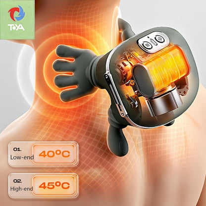 Electric Massager 4pcs Set - Portable Acupressure Kneading Device with Powerful Brushless Motor for Neck Back for Home or Salon Spa Use