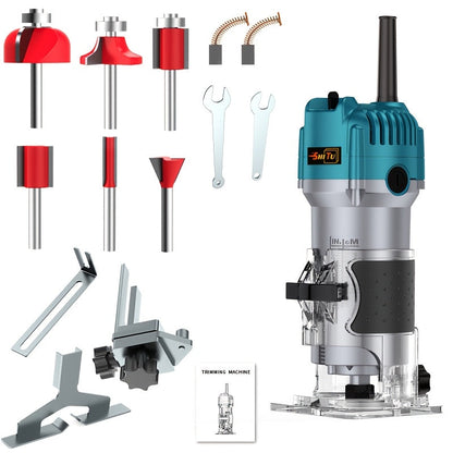 Power Tools Shi Tu Electric Wood Router and Edge Trimmer with Adjustable Speed and Accessory Bundle Options
