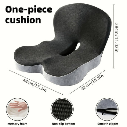 Wide One-Piece L-Shaped Seat Cushion with Integrated Back, Zippered Cover and Three Color Options