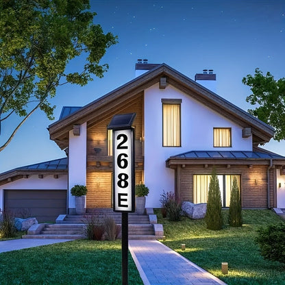 Solar House Number Light LED, DIY Address Sign with 38 LEDs, Switchable & Cool White, 270° Solar Panel