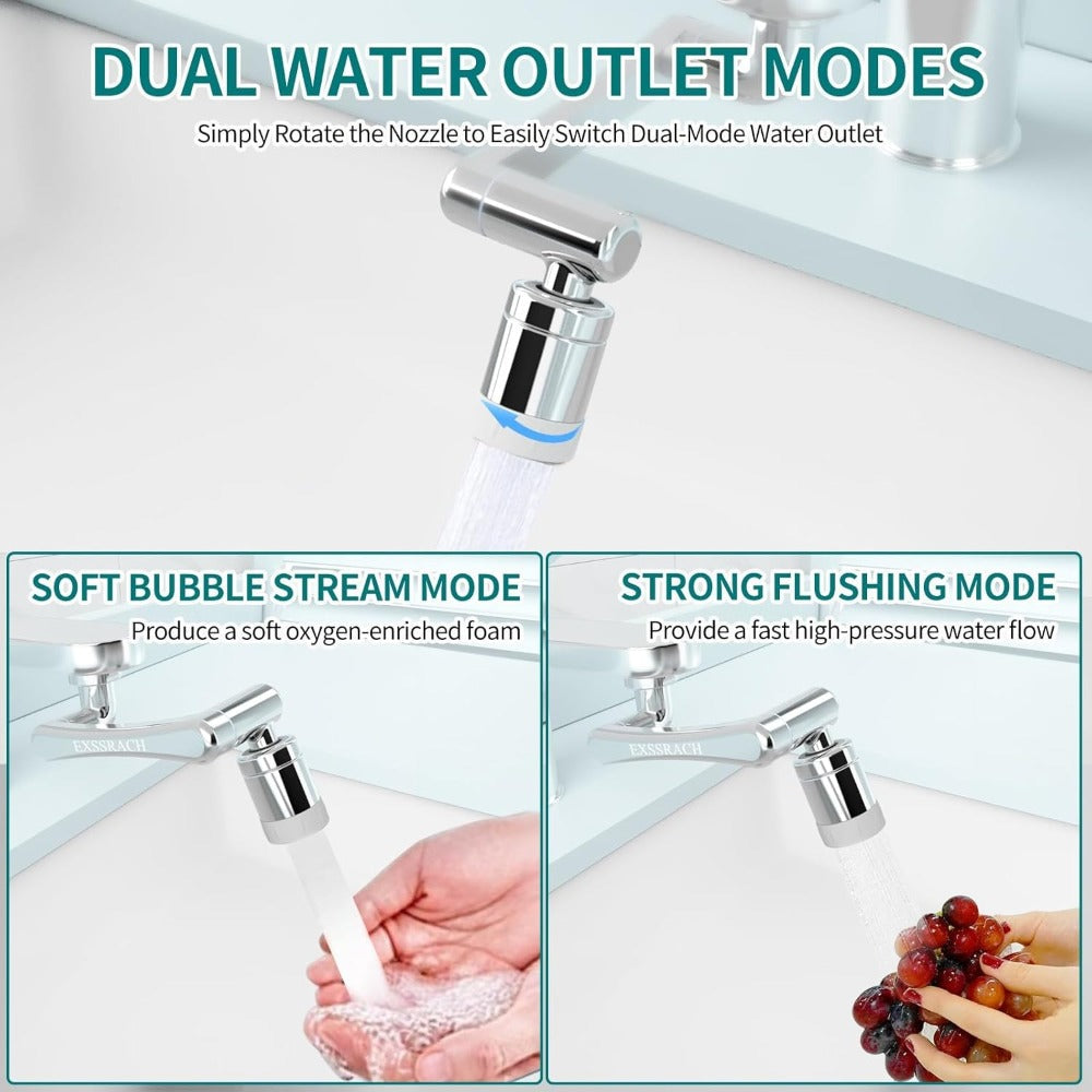 1440° Rotating Faucet Extender Brass Multifunctional 1080° 360° Swivel Robotic Arm Sink for Home Plumbing Maintenance and Repair