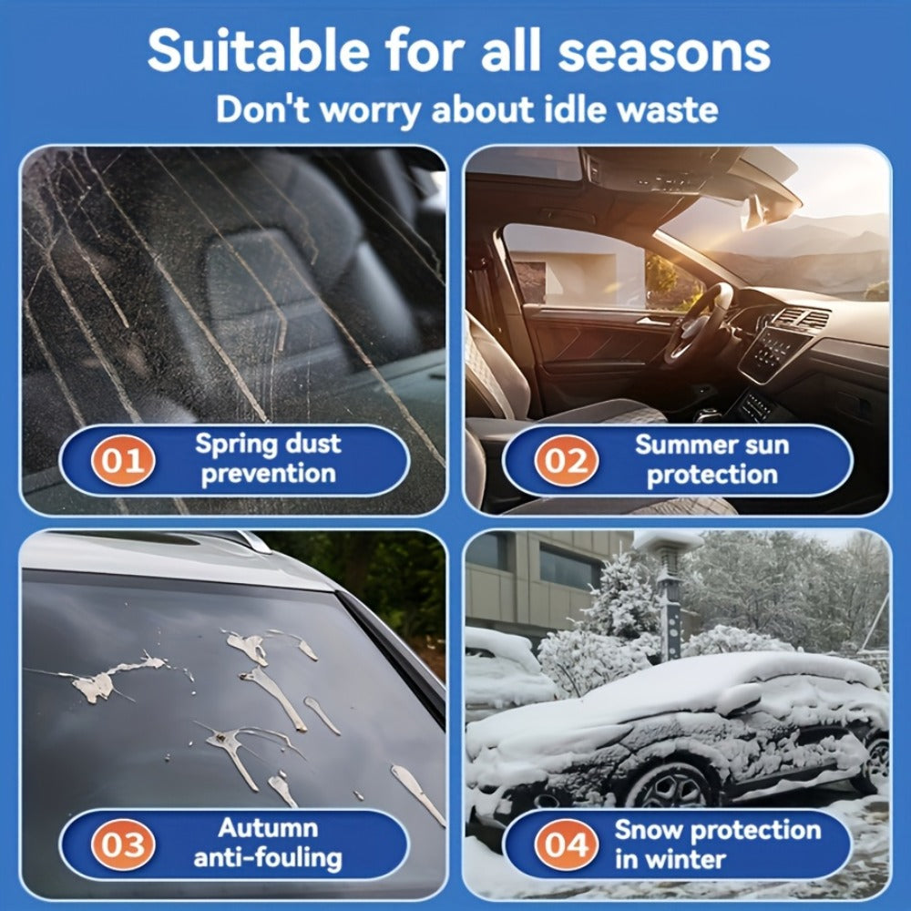 Windshield Snow Cover Frost Guard – Thickened Universal Car Front Window Snow Shield, All-Season Sun Shade Ice Frost Protection Cover
