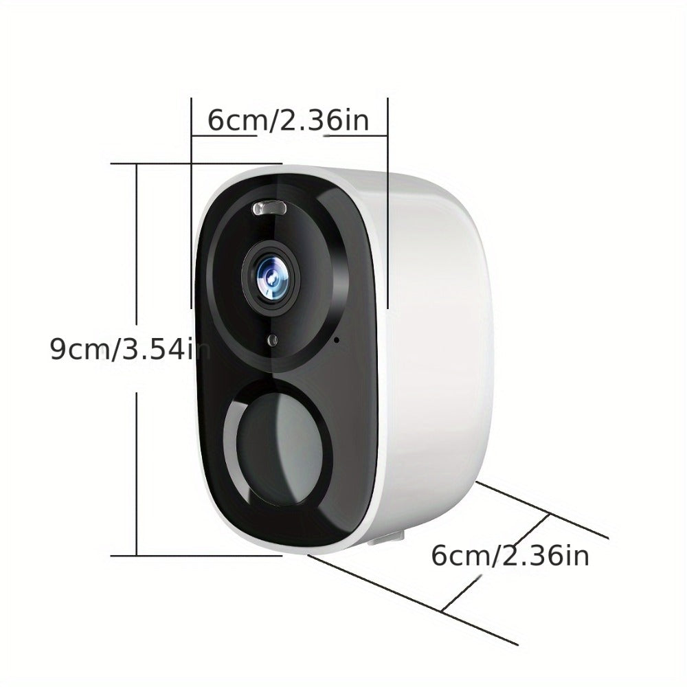 Solar Outdoor Security Camera with Dual-Band 2.4/5GHz WiFi, 5000mAh Battery and Black or White Body